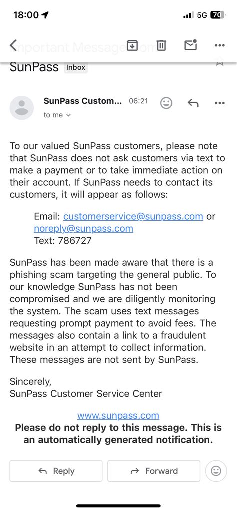 Sunpass Scam Statement R Florida