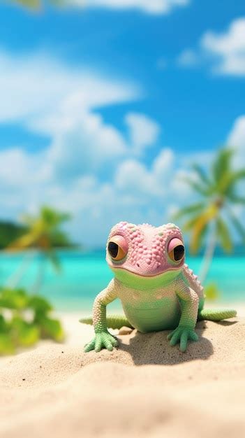 Premium AI Image | Cute lizard illustration HD 8K wallpaper Stock ...