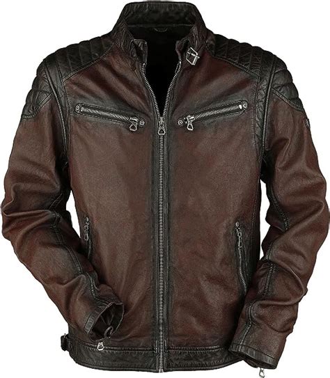 Gipsy Colt W18 Lasanv Männer Lederjacke rotbraun Basics Biker Amazon