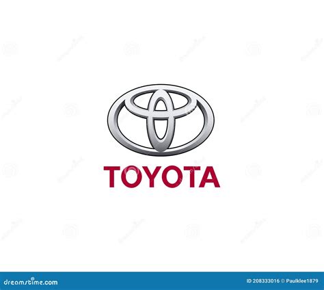 Toyota Logo Editorial Illustrative on White Background Editorial Photo ...