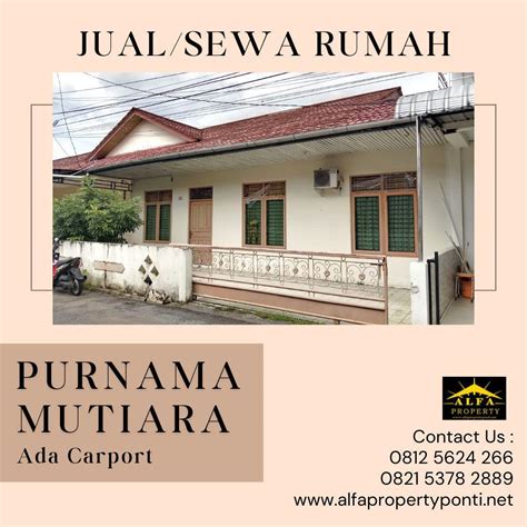 Disewakan Rumah Baru 3KT 2KM Di Purnama Mutiara Di Pontianak Tribun