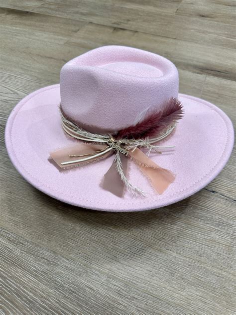 Baby Pink Fedora Hat Oceans Allure