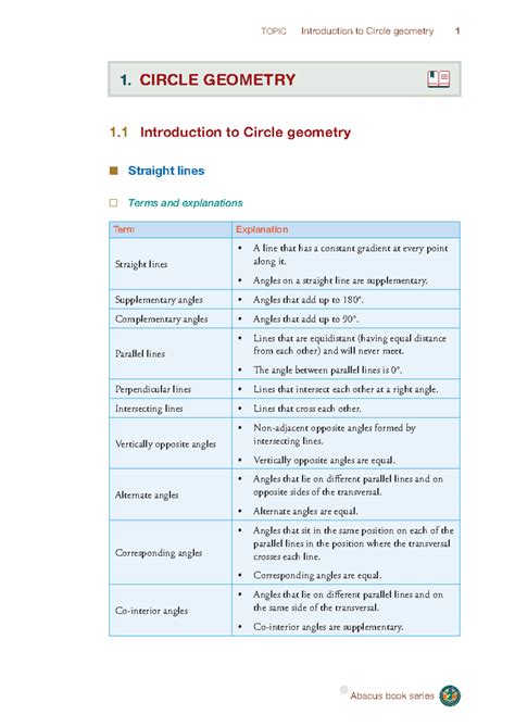 Grade Analytical Geometry Notes And Summary Topic Introduction To