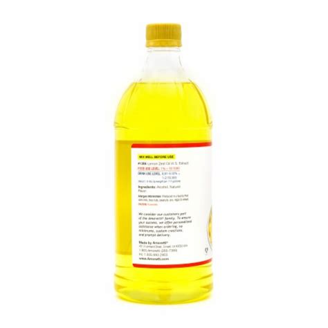 Amoretti Lemon Zest Oil Extract Water Soluble 16 Lbs 1 Pack 16