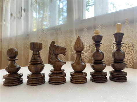 Wooden Chess Pieces, Chess Set Wood, Wooden Chess Set Handmade, Hand Carved Chess Pieces Maple ...