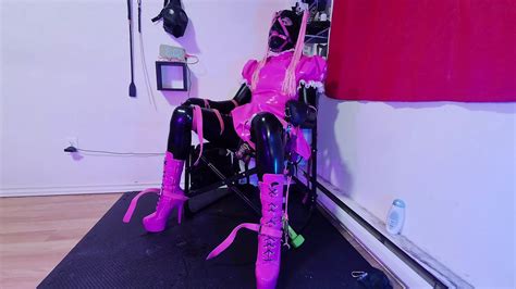 Sissy Maid Self Bondage Chair Strapped Canadian Shemale BDSM Porn XHamster