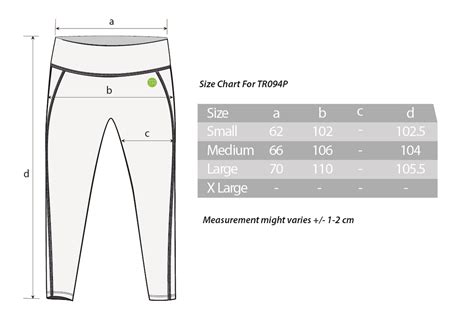 pink yoga pants size chart