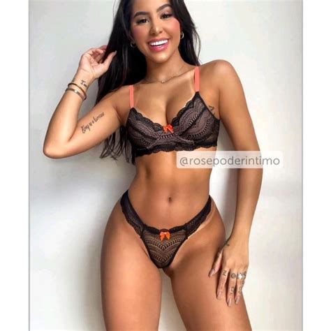 Conjunto De Lingerie Neon Sexy Shopee Brasil
