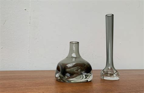 Deutsche Mid Century Glasvasen Von Gral Er Er Set Bei Pamono Kaufen