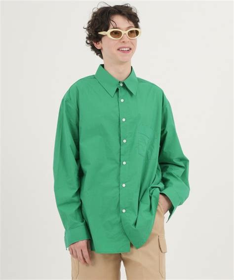 MUSINSA ABON M66 Over Cotton One Pocket Shirt Green