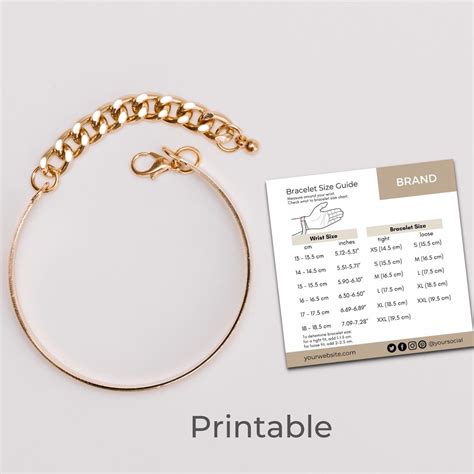 Necklace Size Chart Template Canva Editable Jewelry Size Guide