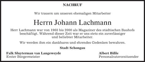 Traueranzeigen Von Johann Lachmann Trauer Merkur De