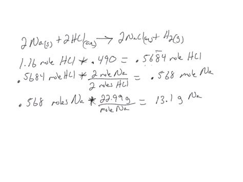 Solved Na S Hcl Aq Nacl Aq H G If The Aqueous