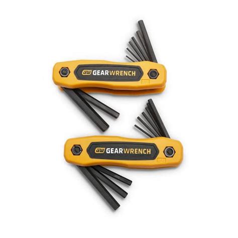 Gearwrench Sae Metric Folding Hex Key Set Piece The Home