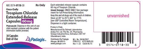 Dailymed Trospium Chloride Er Trospium Chloride Capsule Extended