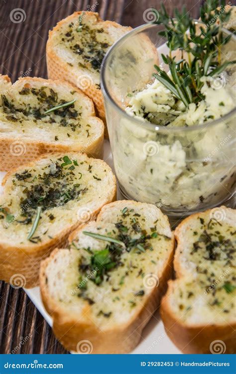 Garlic Bread Appetizer Stock Image Image Of Baguette 29282453