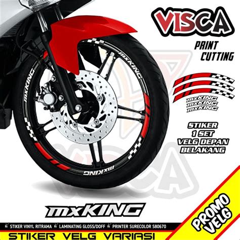 Stiker Velg List Velg Motor Cutting Sticker Velk Mx King Variasi Racing