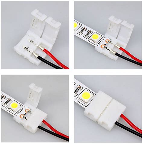 Lustreon 2 Pins Power Connector Adaptor For 3528 5050 Led Strip Wire With Pcb Sale