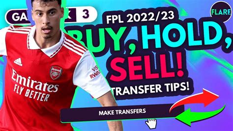 WHO TO BUY HOLD SELL FOR GW3 Transfer Tips Gameweek 3 Fantasy