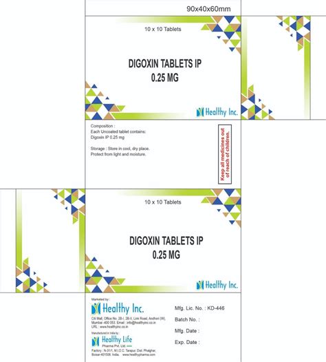 Healthy Digxin Digoxin Tablets At Rs Strip In Mumbai Id