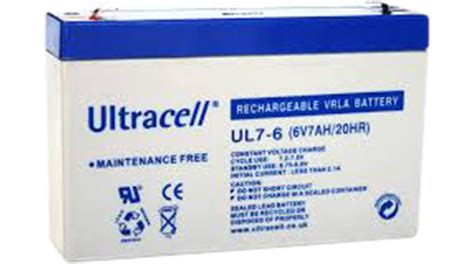 Ul Ultracell Rechargeable Battery Lead Acid V Ah Blade