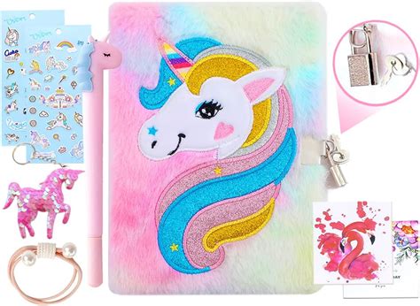 Amazon Diario De Unicornio Para Ni As Con Cerradura Y Llaves