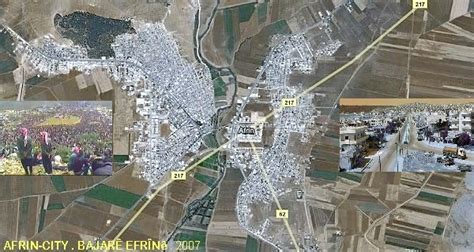 AFRIN - city, region and river in Syria.: AFRIN from SKY - City map of AFRIN (EFRIN)