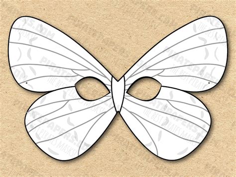 Butterfly Mask Printable Coloring Summer Azure Paper Diy For Kids And