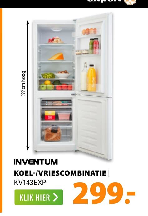 Inventum Koel Vriescombinatie KV143EXP Aanbieding Bij Expert