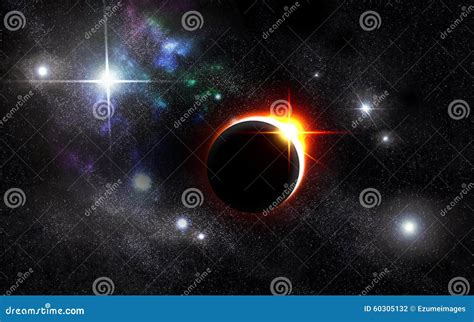 Eclipse Universe Starscape Background Stock Illustration Illustration