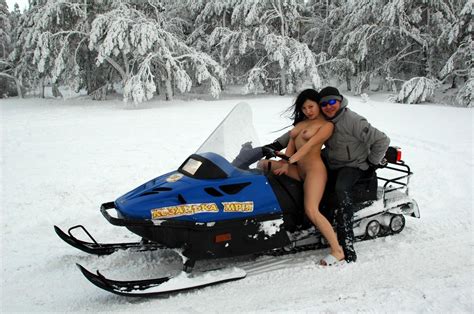 Nude Russian Girl Wants To Ride A Snowmobile Russian Sexy Girls