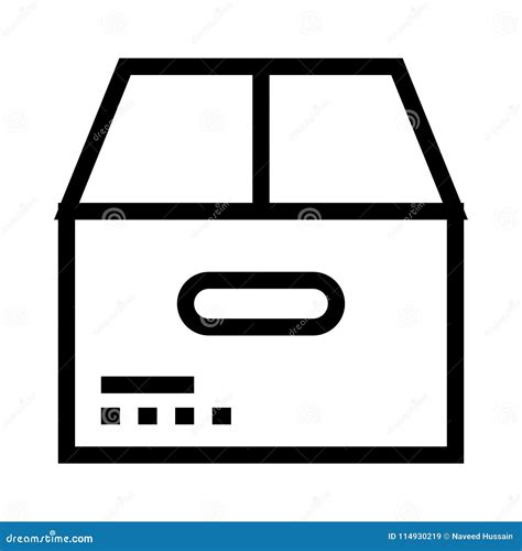 Package Vector Line Icon Stock Illustration Illustration Of Office