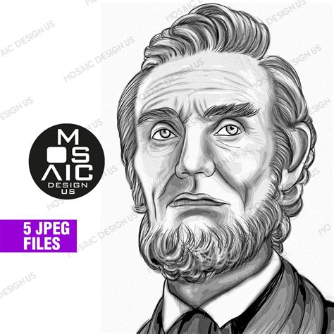 Abraham Lincoln Dibujos para colorear Dibujo de Abraham Etsy México