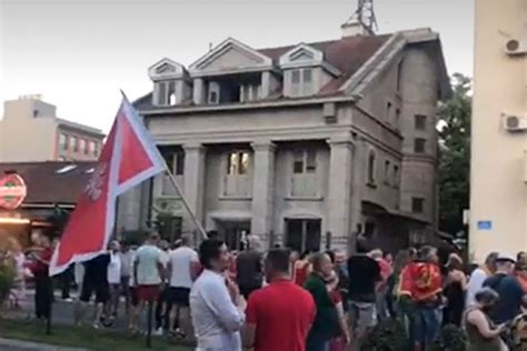 Protest Ispred Vlade U Podgorici Zbog Temeljnog Ugovora Sa SPC