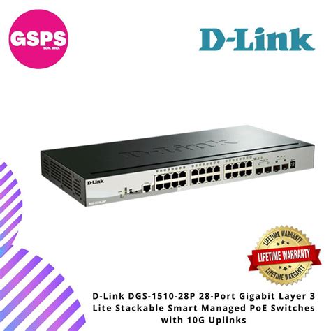 D Link DGS 1510 28P 28 Port Gigabit Layer 3 Lite Stackable Smart