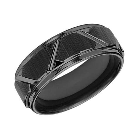 TRITON Black Tungsten Carbide Comfort Fit Band 8mm REEDS Jewelers