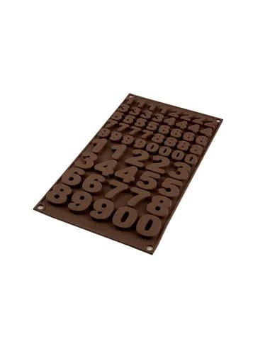 Molde silicona para chocolate Números Silikomart