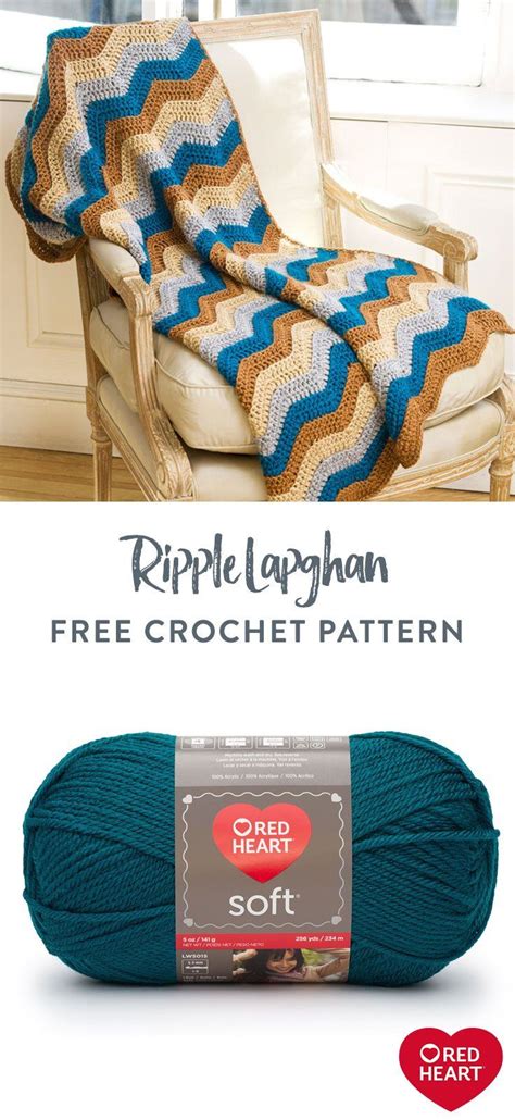 Free Easy Red Heart Ripple Lapghan Crochet Pattern Yarnspirations