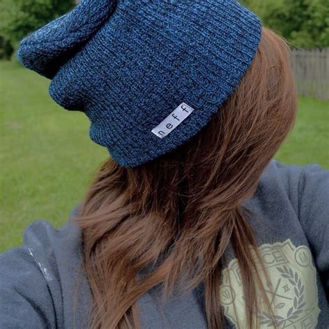 blue seapunk beanie cute hair  beanie beanie  long hair