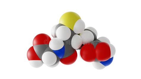 Glutathione Molecule Antioxidant Molecular Structure Isolated 3d