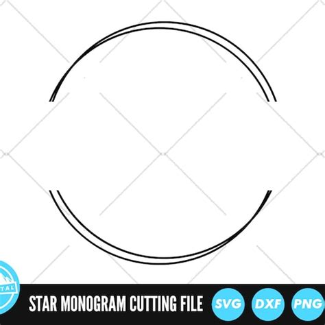 Circle Split Frame Svg Monogram Frame Svg Geometric Frame Etsy Canada