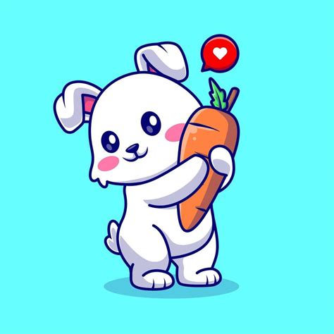 Cute Rabbit Hug Carrot Cartoon 46377902 Vector Art at Vecteezy