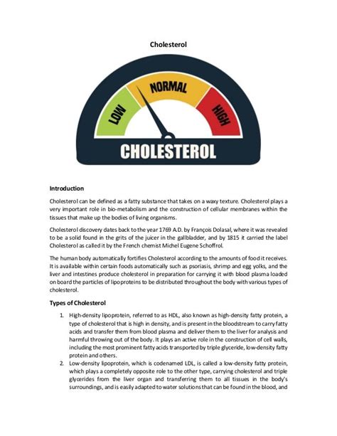 Cholesterol PDF