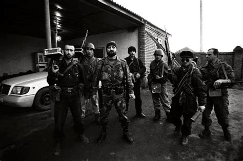 Chechen rebels who fought Russian Army during the First Russo-Chechen War in the 1990s. Photo by ...