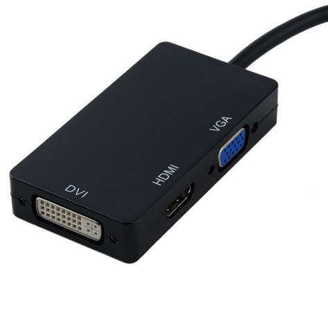 3 In 1 Mini Display Thunderbolt Port To Hdmi Vga Dvi Display Port Cable Adapter Wleo Shopee