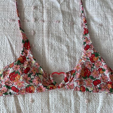 Blackbough Swim Berry Cherry Print Bikini With Heart Depop