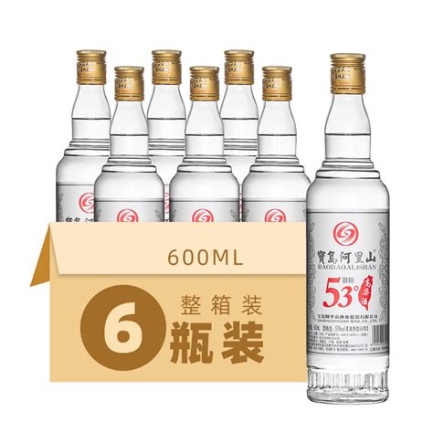 宝岛阿里山高粱酒银标53度清香醇正送礼58度600ml白酒整箱6瓶 Taobao