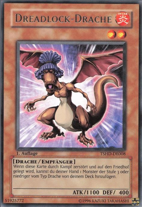 Recollectibles Sammelkarte Yugioh Karte Dreadlock Drache Deutsch Yu Gi