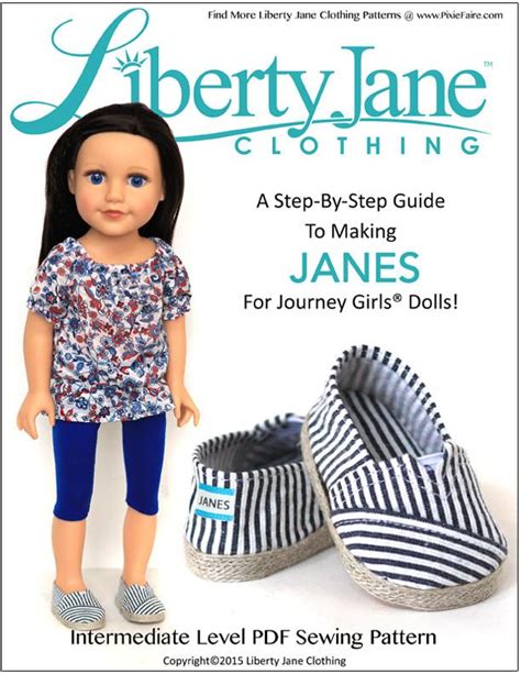 Liberty Jane Janes Doll Clothes Pattern For Journey Girls Dolls Pixie