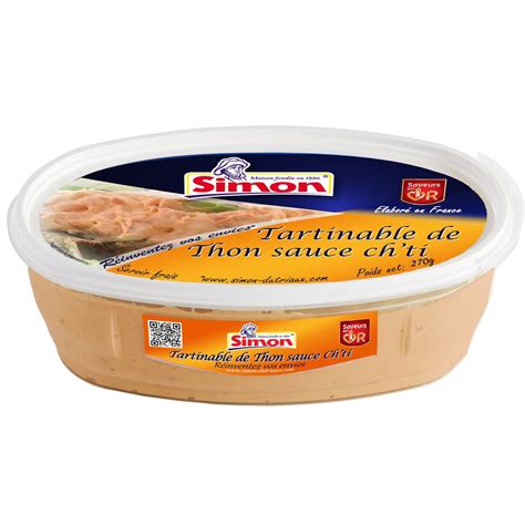 Simon Tartinable De Thon Sauce Ch Ti G Pas Cher Auchan Fr